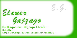 elemer gajzago business card